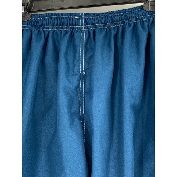 Mens Swim Trunks Size Small Blue Athletic World Drawstring Lined Pockets 1387 - Picture 6 of 7